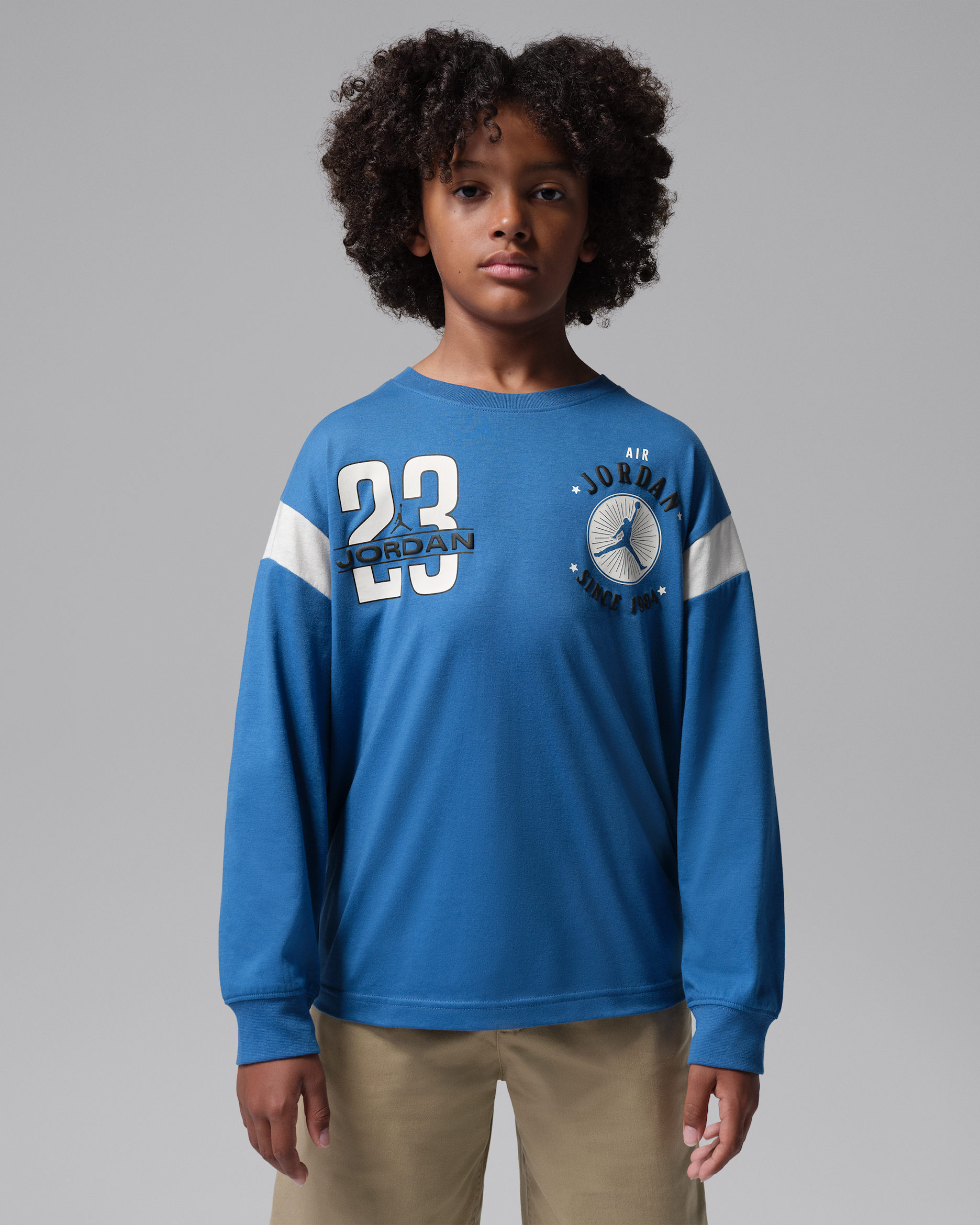 Jordan Big Kids' Interstate 23 High Crew Long Sleeve Top. Nike JP
